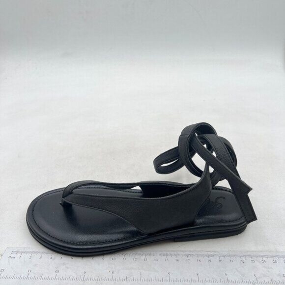 FOWT Women Split Round Toe Sandals Lace up Strappy Comfortable Flats Flip Flop - Picture 2 of 8